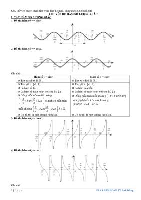 Chuyên đề Hàm số lượng giác - Võ Anh Dũng