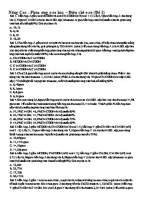 Chuyên đề ôn thi THPT Quốc gia môn Hóa học - 