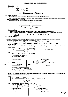 Chuyên đề Phương pháp bảo toàn electron