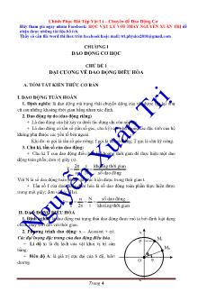 Chuyên đề Vật lý 12: Dao động cơ - Nguyễn Xuâ