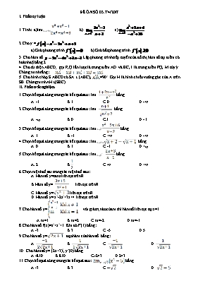 Đề kiểm tra học kì II môn Toán Lớp 11 - Đề số 3