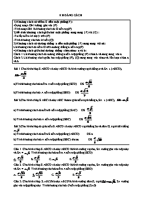 Đề ôn Hình học Lớp 11