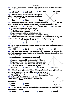 Đề ôn kiểm tra học kỳ II môn Hình học 11