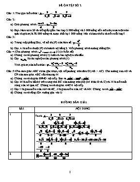 Đề ôn tập môn Toán Khối 9 - Đề số 2 (Có đáp án)