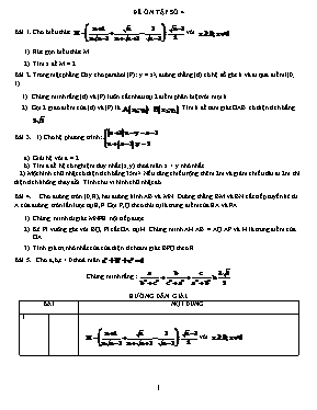 Đề ôn tập môn Toán Khối 9 - Đề số 4 (Có đáp á