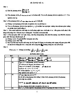 Đề ôn tập môn Toán Lớp 9 - Đề số 13 (Có đáp án)