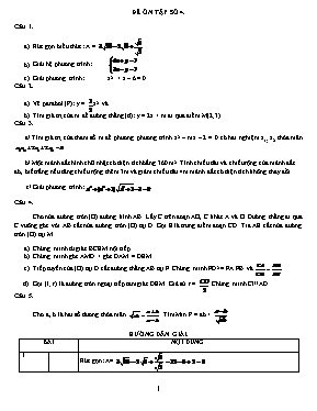 Đề ôn tập môn Toán Lớp 9 - Đề số 4 (Có đáp án)