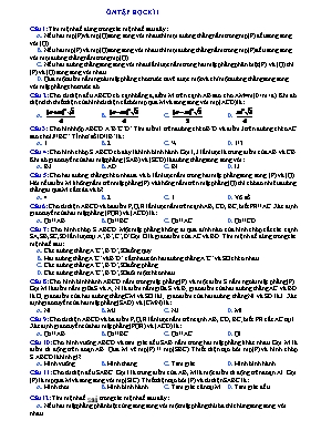 Đề ôn thi học kỳ 1 môn Hình học 11
