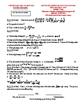 Đề thi chọn học sinh giỏi cấp huyện môn Toán 