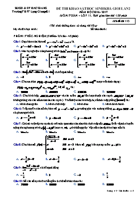 Đề thi khảo sát học sinh khá giỏi lần 2 môn T
