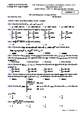 Đề thi khảo sát học sinh khá giỏi lần 2 môn T