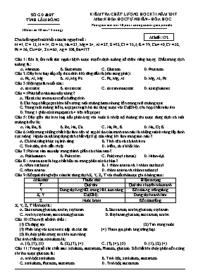 Đề thi thử THPT Quốc gia lần 1 môn Hóa học năm 2017 - Mã đề 132 - Sở GD & ĐT Lâm Đồng (Có đáp án)