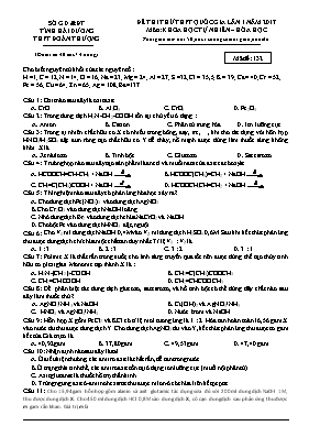 Đề thi thử THPT Quốc gia lần 1 môn Hóa học năm 2017 - Mã đề 132 - Trường THPT Đoàn Thượng (Có đáp án)