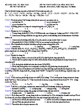 Đề thi thử THPT Quốc gia môn Hóa học năm 2017 - Đề số 05