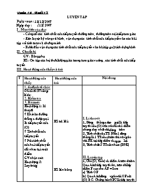 Giáo án Phụ đạo Toán Lớp 9 - Buổi 15