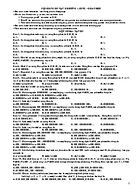 Nội dung ôn tập Hóa học 12 - Chương 1: Este - Chất béo