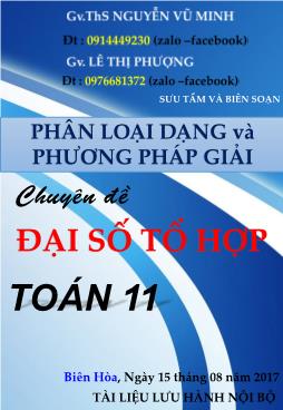 Phân loại dạng và phương pháp giải Chuyên đề Đại số tổ hợp Toán 11 - Nguyễn Vũ Minh