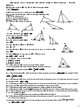 Phiếu bài tập Hình học Lớp 7: Tổng ba góc của tam giác