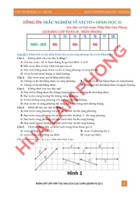 Tổng ôn trắc nghiệm về vectơ – Hình học 10 - Hứa Lâm Phong
