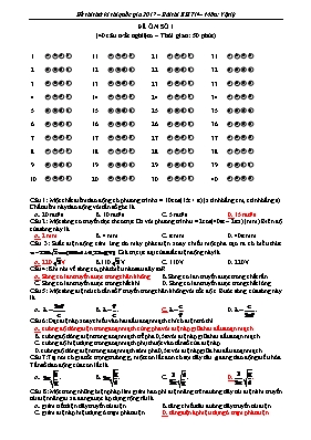 10 Đề ôn thi THPT Quốc gia môn Vật lý