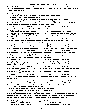 2 Đề kiểm tra 1 tiết môn Vật lý 12 2 Đề kiểm tra 1 tiết môn Vật lý 12