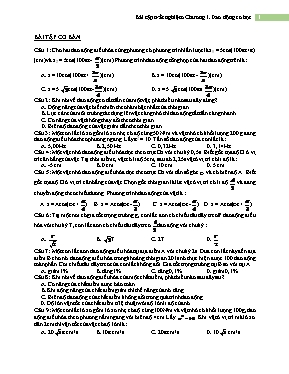 Bài tập cơ bản Chương 1 môn Vật lý 12