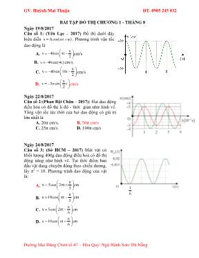 Bài tập đồ thị Chương 1 - Huỳnh Mai Thuận