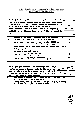 Bài tập ôn học sinh giỏi Vật lý 12 - Chủ đề: Điện 1 chiều - Năm học 2016-2017 Bài tập ôn học sinh giỏi Vật lý 12 - Chủ đề: Điện 1 chiều - Năm học 2016-2017