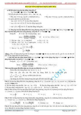 Bài tập tổng hợp Dao động điều hòa - Trần Thị Thúy Oanh