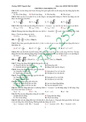 Bài tập trắc nghiệm chương Dao động cơ - Đinh Trung Hiếu Bài tập trắc nghiệm chương Dao động cơ - Đinh Trung Hiếu