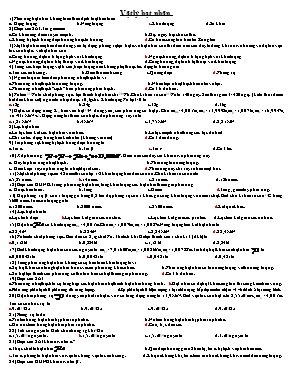 Bài tập Vật lý hạt nhân