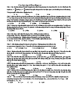Các bài tập về Dao động cơ