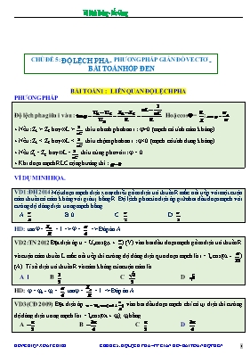 Chuyên đề luyện thi THPT Quốc gia môn Vật lý - Chủ đề 5: Độ lệch pha - Phương pháp giản đồ vectơ - Bài toán hộp đen