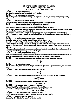 Đề cương ôn tập học kì I môn Vật lý 12 hệ GDTX