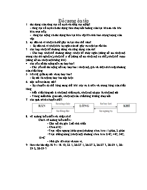 Đề cương ôn tập môn Vật lý Lớp 6