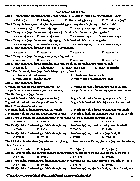 Đề cương ôn thi THPT Quốc gia môn Vật lý 12