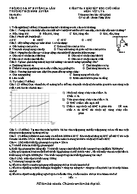 Đề kiểm tra khảo sát học sinh giỏi cuối năm môn Vật lý Lớp 6 - Trường THCS Đình Xuyên (Có đáp án)