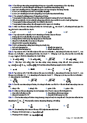 Đề ôn tập Dao động cơ