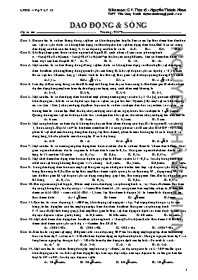 Đề ôn tập Dao động & Sóng môn Vật lý 12