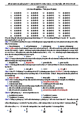Đề ôn thi THPT Quốc gia môn Vật lý - Đề ôn số 13