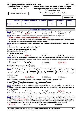 Đề thi khảo sát chất lượng cho học sinh môn Vật lý Lớp 12 - Mã đề 111 - Năm học 2016-2017 - Sở GD & ĐT Ninh Bình