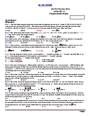 Đề thi thử Đại học môn Vật lí