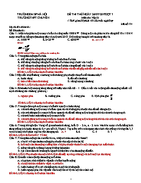 Đề thi thử THPT Quốc gia đợt III môn Vật lý năm 2017 - Mã đề 134 - Trường THPT chuyên Đại học Sư phạm Hà Nội