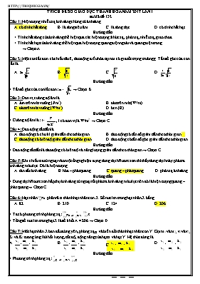 Đề thi thử THPT Quốc gia môn Vật lý - Đề 7