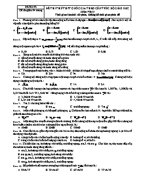 Đề thi thử THPT Quốc gia môn Vật lý - Đề số 02