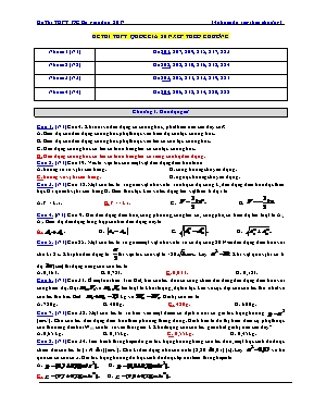 Đề thi thử THPT Quốc gia môn Vật lý năm 2017 (Theo từng chương)