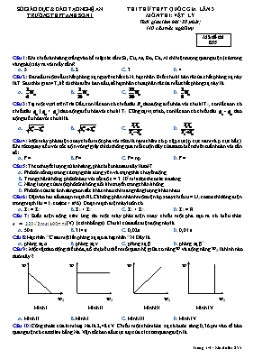 Đề thi thử Trung học phổ thông Quốc gia lần 3