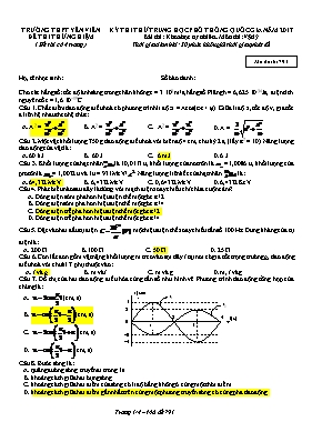 Đề thi thử Trung học phổ thông Quốc gia môn V