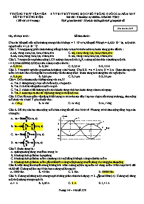 Đề thi thử Trung học phổ thông Quốc gia môn V