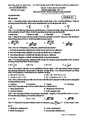 Đề thi Trung học phổ thông Quốc gia môn Vật l